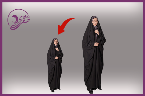 چادر مناسب افراد قد کوتاه